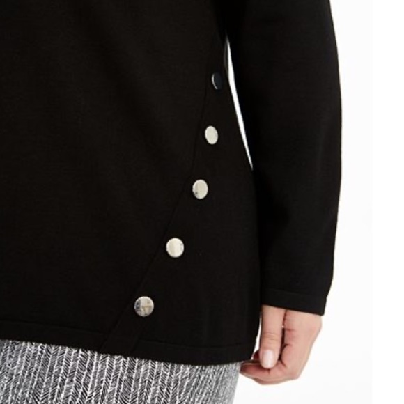 ALFANI PLUS SIZE BUTTON HEM SWEATER - Picture 3 of 9